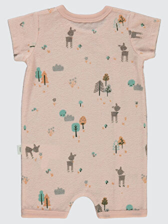 Civil Baby Kız Bebek Patiksiz Tulum 6-18 Ay Pembe