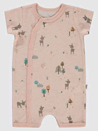 Civil Baby Kız Bebek Patiksiz Tulum 6-18 Ay Pembe