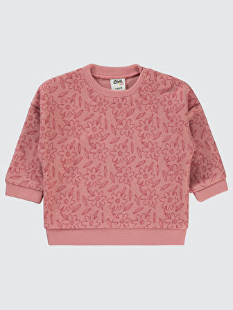 Civil Baby Kız Bebek Sweatshirt 6-18 Ay Pudra