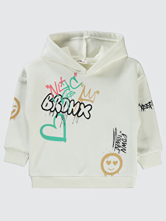 Civil Girls Kız Çocuk Sweatshirt 2-5 Yaş Ekru