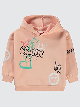 Civil Girls Kız Çocuk Sweatshirt 2-5 Yaş Somon