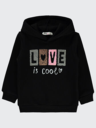 Civil Girls Kız Çocuk Sweatshirt 2-5 Yaş Siyah
