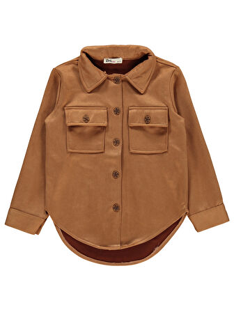 Civil Girls Kız Çocuk Gömlek 6-9 Yaş Bej