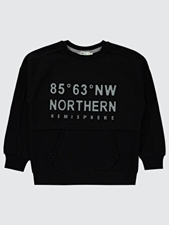 Civil Boys Erkek Çocuk Sweatshirt 10-13 Yaş Siyah