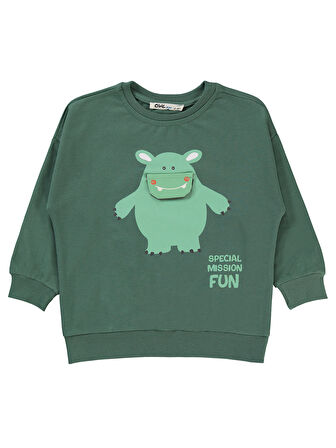 Civil Boys Erkek Çocuk Sweatshirt 2-5 Yaş Soft Haki