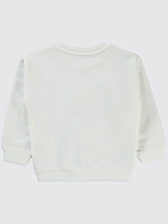 Civil Girls Kız Çocuk Sweatshirt 2-5 Yaş Ekru