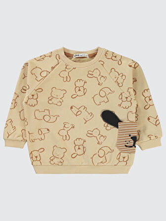 Civil Boys Erkek Çocuk Sweatshirt 2-5 Yaş Taş Rengi