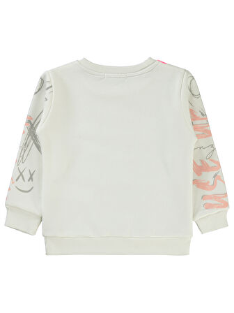 Civil Girls Kız Çocuk Sweatshirt 2-5 Yaş Ekru
