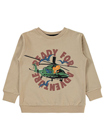 Civil Boys Erkek Çocuk Sweatshirt 2-5 Yaş Taş Rengi