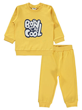 9367 Civil Baby Born Baskılı 68 Ay Takım Hardal