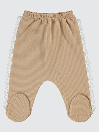 Civil Baby Yanı Dantelli 1-6 Ay Tek Alt Bebe - Bej 3-6 Ay