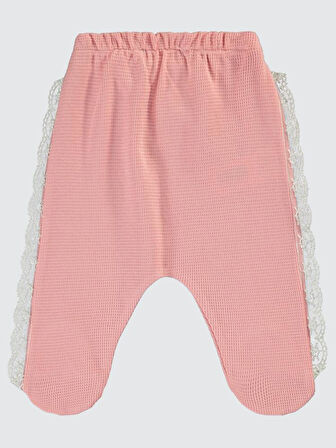 Civil Baby Yanı Dantelli 1-6 Ay Tek Alt Bebe - Pembe 3-6 Ay