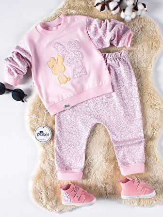 Pakel Kız Bebek Takım 6-18 Ay Açık Pembe