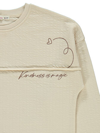 Civil Girls Kız Çocuk Sweatshirt 10-13 Yaş Taş Rengi