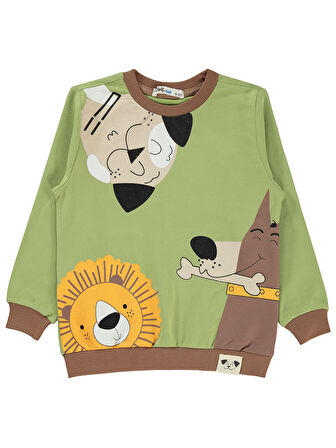 Civil Boys Erkek Çocuk Sweatshirt 2-5 Yaş Çağla Yeşili