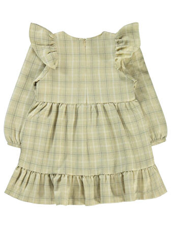 Civil Girls Fiyonuklu 2-5 Yaş Elbise - Bej 4-5 Yaş