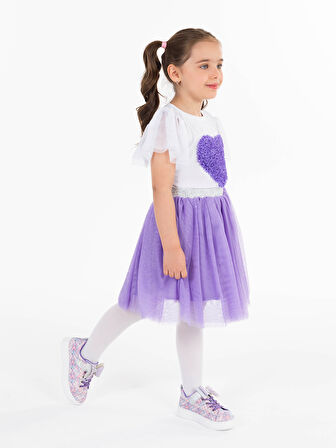 Civil Girls Kız Çocuk Tütü Etek 4-9 Yaş Lila