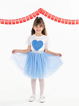 Civil Girls Kız Çocuk Tütü Etek 4-9 Yaş Mavi