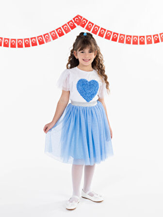 Civil Girls Kız Çocuk Tütü Etek 4-9 Yaş Mavi