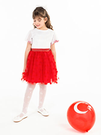 Civil Girls Kız Çocuk Tütü Etek 4-9 Yaş Kırmızı