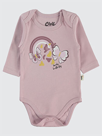 Civil Baby Kız Bebek 2'li Çıtçıtlı Badi 3-18 Ay Lila