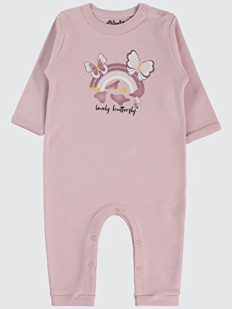 Civil Baby Kız Bebek 2'li Patiksiz Tulum 3-9 Ay Lila