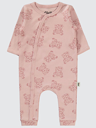 Civil Baby Kız Bebek 2'li Patiksiz Tulum 3-9 Ay Bordo