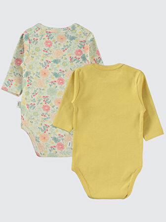 Civil Baby Kız Bebek 2'li Çıtçıtlı Badi 3-18 Ay Hardal