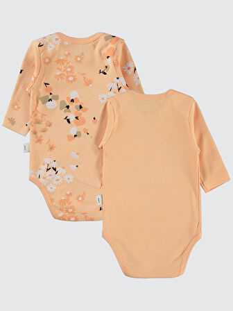 Civil Baby Kız Bebek 2'li Çıtçıtlı Badi 3-18 Ay Somon