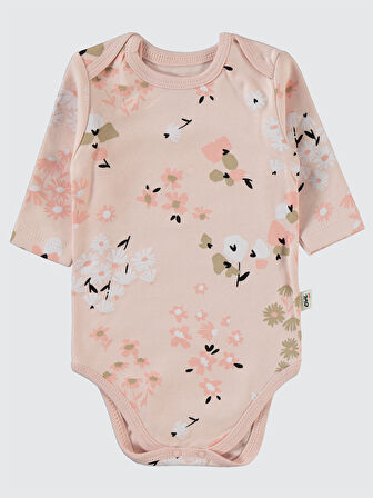 Civil Baby Kız Bebek 2'li Çıtçıtlı Badi 3-18 Ay Pudra