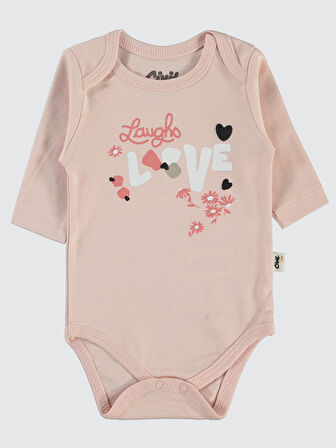 Civil Baby Kız Bebek 2'li Çıtçıtlı Badi 3-18 Ay Pudra