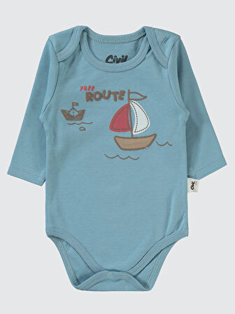 Civil Baby Erkek Bebek 3'lü Takım 6-18 Ay Mavi