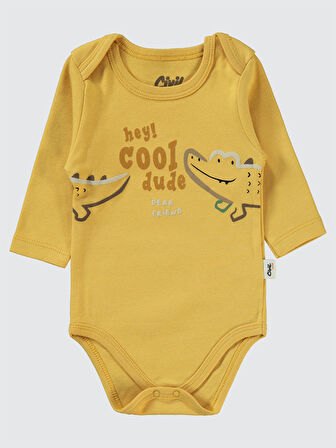 Civil Baby Erkek Bebek 3'lü Takım 6-18 Ay Hardal