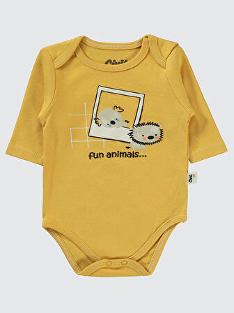 Civil Baby Erkek Bebek 2'li Çıtçıtlı Badi 3-18 Ay Hardal