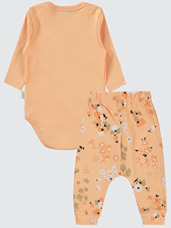 Civil Baby Kız Bebek 3'lü Takım 6-18 Ay Somon