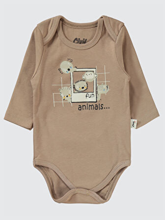 Civil Baby Erkek Bebek 3'lü Takım 6-18 Ay Kahve