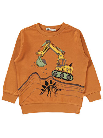 Civil Boys Erkek Çocuk Sweatshirt 2-5 Yaş Koyu Oranj