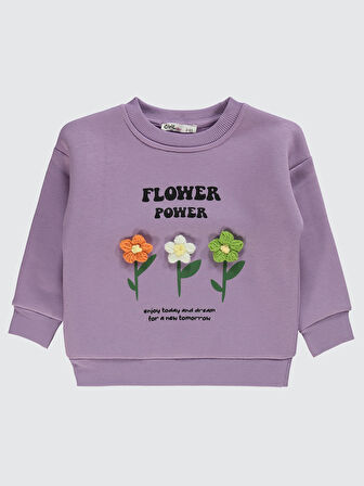 Civil Girls Kız Çocuk Sweatshirt 2-5 Yaş Lila