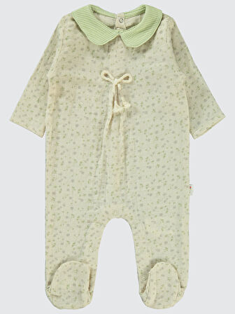 Civil Baby Kız Bebek Patikli Tulum 3-9 Ay Çağla Yeşili