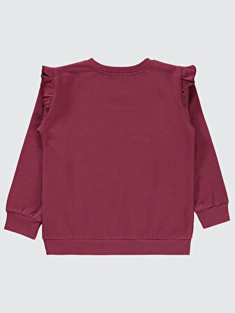 Civil Girls Kız Çocuk Sweatshirt 2-5 Yaş Mürdüm