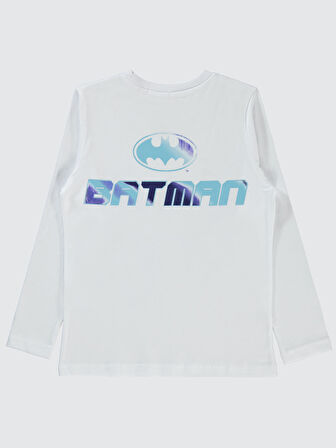 Batman Erkek Çocuk Sweatshirt 10-13 Yaş Beyaz