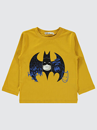 Batman Erkek Çocuk Sweatshirt 2-5 Yaş Hardal