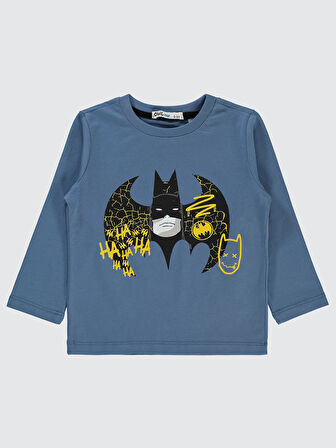 Batman Erkek Çocuk Sweatshirt 2-5 Yaş İndigo