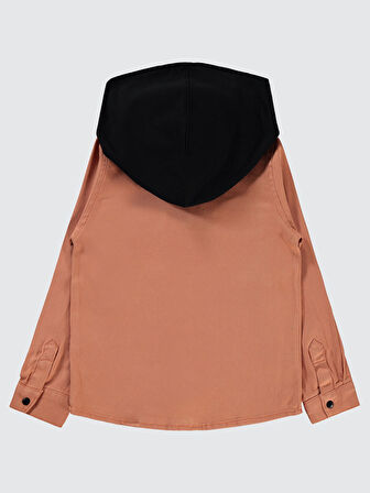 Civil Boys Erkek Çocuk Kapşonlu Gömlek 10-13 Yaş Kiremit