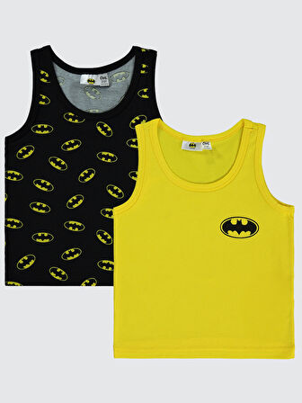 Batman Erkek Çocuk 2'li Atlet Set 2-10 Yaş Sarı