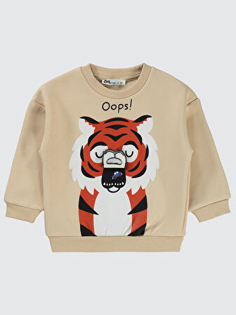 Civil Boys Erkek Çocuk Sweatshirt 2-5 Yaş Taş Rengi