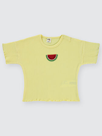 Civil Baby Kız Bebek Tişört 6-18 Ay Sarı