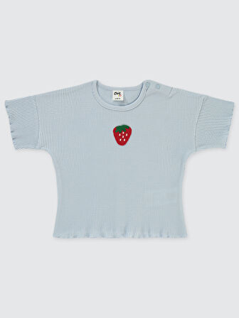 Civil Baby Kız Bebek Tişört 6-18 Ay Mavi