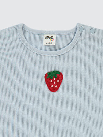 Civil Baby Kız Bebek Tişört 6-18 Ay Mavi