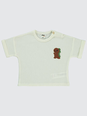 Civil Baby Erkek Bebek Tişört 6-18 Ay Ekru